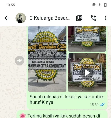 Pengiriman Papan Bunga Duka Pangauban Lelea