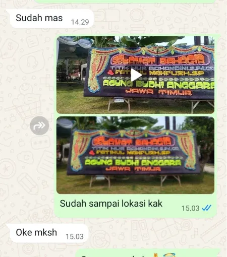Pengiriman Papan Bunga Pangauban Lelea